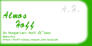 almos hoff business card